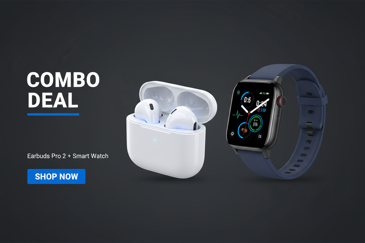 Earbuds Pro 2 & Smart Watch Combo Banner